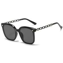 Kính gọng xích nữ - Phong cách Punk, điểm nhấn vàng, kính thời trang hàng ngày - Phụ kiện hoàn hảo cho bãi biển dành cho những người yêu thích thời trang, kính mắt nữ. - màu đen - Xem 14