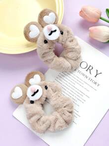 2 件/套 可爱毛绒女童发带 - 彩色 - 查看 4