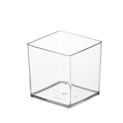 塑料方形透明花瓶，高透明度仿玻璃鲜花桶，花店花瓶，水培大花瓶，水生植物，亚克力花瓶