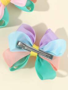 2 chiếc nơ cài tóc bằng ruy băng grosgrain polyester màu kẹo dễ thương trang trí kẹp tóc cho bé gái - Nhiều màu - Xem 7