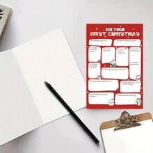 1PC. Thiệp Giáng sinh đầu tiên thú vị cho bé trai và bé gái, Thiệp Giáng sinh phỏng vấn hỏi đáp dễ thương, Thiệp Giáng sinh đầu tiên của cha mẹ dành cho trẻ sơ sinh, Thiệp Giáng sinh dạng câu hỏi - Một cỡ - Xem 7