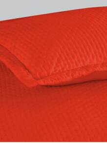 3-Piece Bedspread Quilt Kit Complete Box Bed Ultrasonic Butterfly Quilted - 橘子 - 查看 2