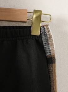 秋冬款男童时尚格子套装