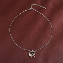 1 chiếc vòng cổ thời trang đính đá Cubic Zirconia thiết kế hình bánh lái dành cho nữ - Nhiều màu - Xem 7