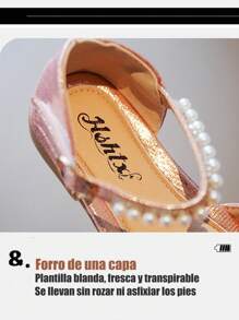 Cute Bow Rhinestone Design Shiny Children's Flat Shoes, Round Toe Buckle Elegant Children's Princess Shoes, Flashing Beautiful Shine, Suitable For Primary School Students To Wear, Spring And Autumn Are All Suitable For