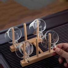 2/4/6/12pcs Set Elegant Pure White Coffee Cups, High-End Tea Cups, 120ml Home Use Small Tea Cups, Transparent Glass With Transparent Handle, Heat & Cold Resistant, Mini Cups, Minimalist Style Office Tea Cups, Unique Mugs - Transparent - View 6