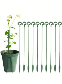 5件/10件迷你植物桩绿植固定支架适用于小盆栽专用花架支撑架花盆花卉固定防倾倒叶架 - 綠色 - 查看 3