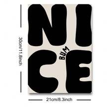 1pc Unframed Nice Bum Bathroom Decor Funny Art Poster Typography Minimalist Painting Canvas Print Wall Picture Ideal Gift For Dorm,Apartment,Restroom,Modern Home Decoration