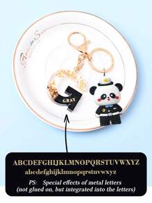 Customized Panda Keychain, Suitable As Gift - Clear - View 4