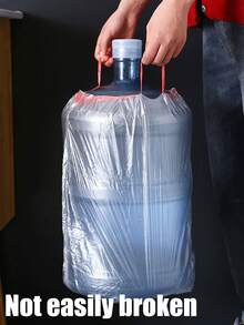 1 件抽绳垃圾袋，家用抽绳袋，自动封口，加厚背心式一次性办公塑料袋，每卷 15 个 - 彩色 - 查看 7