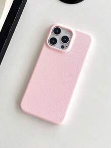 1 件皮革纹理 3D 感觉 TPU 手机壳兼容 iPhone 16 Pro Max / 16 Pro / 16 / 15 Pro Max / 15 Pro / 15 / 14 Pro Max / 14 Pro / 11 / 12 Pro Max / 13 / 13 Pro Max - 粉色 - 查看 3