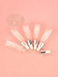 2件|3件|5件|10件|20件|30件透明方形10毫升化妆水/精油滴管瓶，便携式迷你样品香水精华水精华空玻璃小瓶 - 彩色 - 查看 22