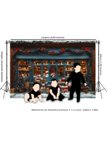 3D Sublimated Fabric Photographic Background Christmas 2.20x1.50 Horizontal - FFF-2275 - 查看 3