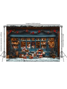 3D Sublimated Fabric Photographic Background Christmas 2.20x1.50 Horizontal - FFF-2275 - 查看 2