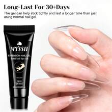 Mtssii 3 Bottle3 20ml Solid Nail Glue Nail Tips Gel For Press On Nails, Adhesive 3in 1 Nail Gel For Fake Nails, Super Strong Acrylic Nail Gel For Manicure Extension, False Nails Adhesive Glue Long Lasting - Clear - View 6