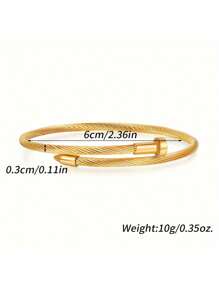 1 件简约不锈钢钉子手镯，适合日常佩戴