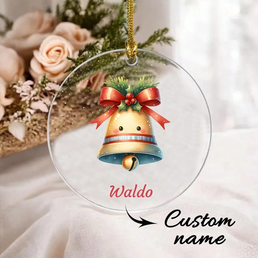 1 件定制名字创意圣诞卡通小礼品装饰亚克力装饰生日礼物圣诞礼物感恩节礼物圣诞雪人亚克力标志装饰派对礼物家人和朋友特别礼物。 - 白色 - 查看 1