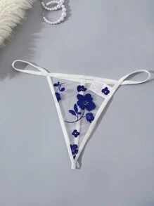 Sheer & Sexy Women's Lingerie Set, Includes Romantic Nightgown And Seductive Thong Panty