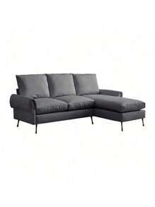 [VIDEO] Provided]81"Modern Sectional Technical Leather L-Shaped Sofa Couch With Reversible Chaise Lounge,ModernMingle