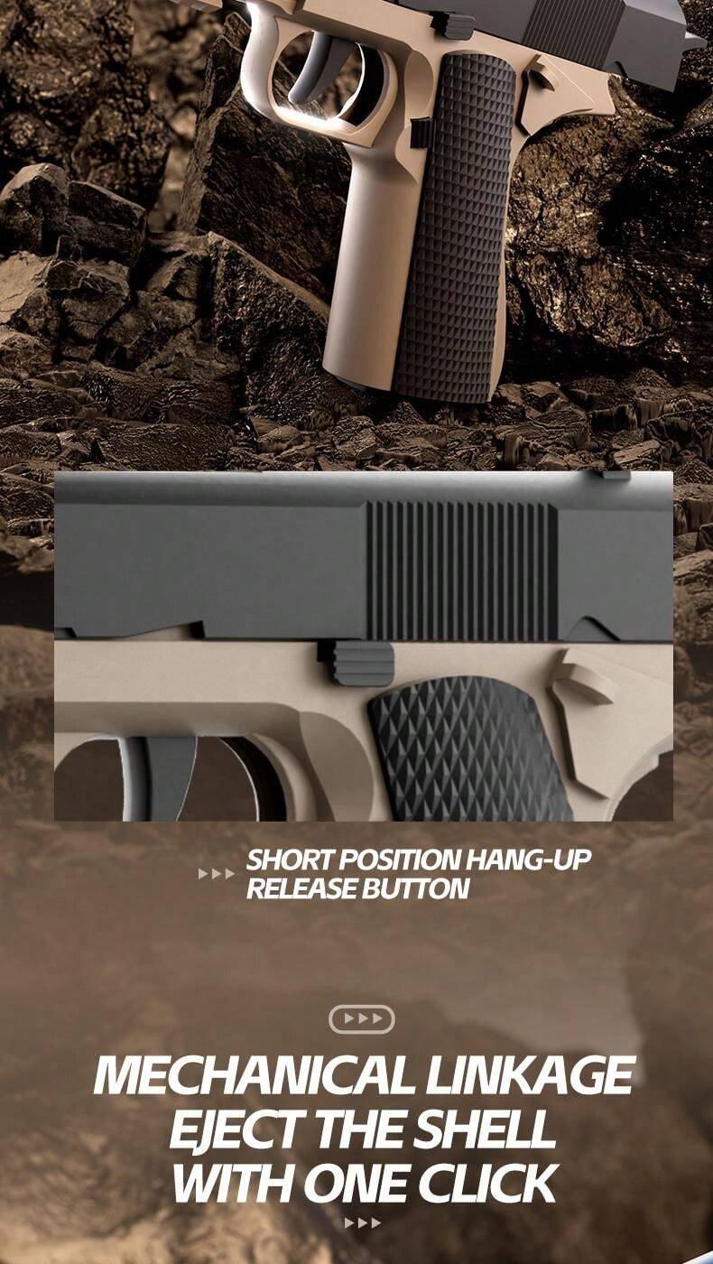 Toy Gun Soft Bullet Gun Toy Pistol,SemiAutomatic Handgun With Shell