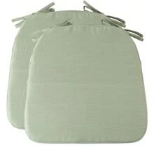 Cojín de silla con lazos para sillas de comedor, almohadilla antideslizante para silla de cocina y cojín para asiento de comedor con funda lavable a máquina, 16" x 16" x 2" - Verde salvia - Ver 10
