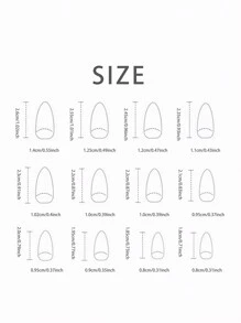 24 片长杏仁形华丽哥特式可穿戴假指甲彩色窗玻璃精致可拆卸指甲艺术片 24 片 - 彩色 - 查看 6