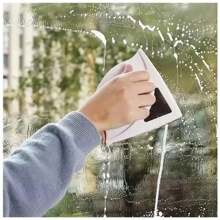 Cây lau kính từ tính Cây lau cửa sổ Gương Kính Sứ Hai mặt Hai mặt Gạt nước Nam châm mạnh Chống rơi Vệ sinh đa năng - trắng - Xem 2
