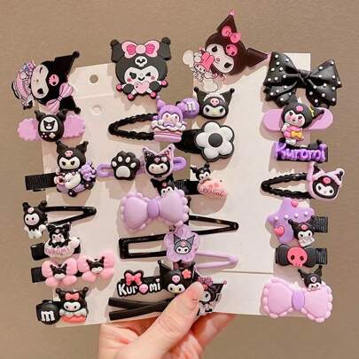 Sanrio 14 Pieces (Set) Cartoon Hair Clip BB Clip Side Fringe Clip Schoolgirl Hair Accessories Set