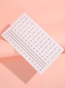 1 st. Acryl Diamantvormige Zelfklevende Gezichtsjuwelen, Strass Stickers Voor Gezicht, Lichaam, Ogen, Haar, Gebruikt Voor Make-up, Feest, Festival, DIY Decoratie, Stervormige Diamanten
