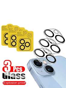 3 件适用于 iPhone 16 15 14 Plus 14 13 Pro Max 12 Mini 11 Pro Max 相机镜头保护盖钢化玻璃 - 無色 - 查看 15
