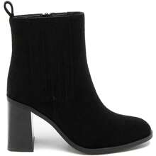Black Suede Ankle Boots With Square Heel – Understated Silhouette And Comfortable Fit - Black - View 5