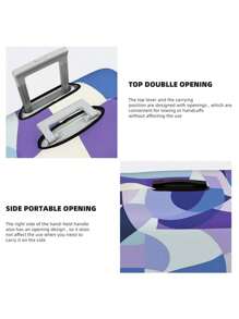 定制照片行李箱套和标签、个性化宠物照片徽标行李箱套、定制行李箱包装行李箱保护套、蜜月礼物 - 彩色 - 查看 5