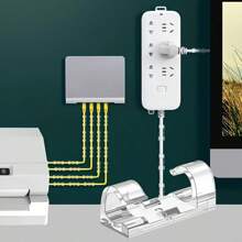 20 件透明自粘式电缆夹、电线整理器、电线固定器、家用电缆管理夹 - 白色 - 查看 9