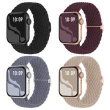 4条装编织弹力单环表带，兼容 38mm、40mm、41mm、42mm、44mm、45mm、49mm、46mm，男女通用，尼龙弹力表带，兼容Series 10、9、8、7、6、SE、5、4、3、2、1、Ultra、Ultra 2 - Series10 46mm - 查看 19