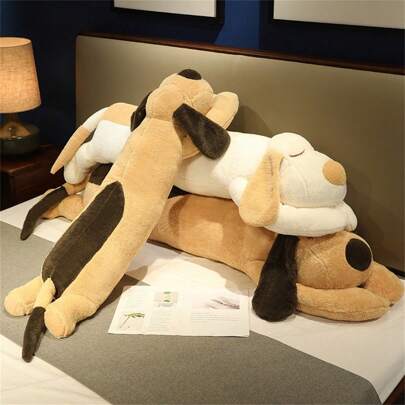 可爱的 100 厘米/130 厘米长狗毛绒玩具 - 柔软蓬松的毛绒动物，是送给狗爱好者的完美礼物，也是很棒的儿童房间装饰、特别的生日礼物、节日礼物、派对礼物、感恩节礼物、圣诞节礼物、情人节礼物