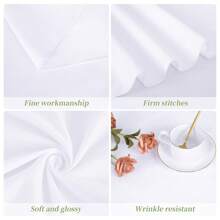 12 Pack Round Tablecloth 120 Inch - Polyester Table Cloth For Round Table, Premium Circle Tablecloth Table Linens Washable Fabric Bulk Table Cover For Wedding Party Banquet Restaurant Reception Multiple Colors,Weddings Graduation Season Outdoor Events Entertain Guests - White - View 3