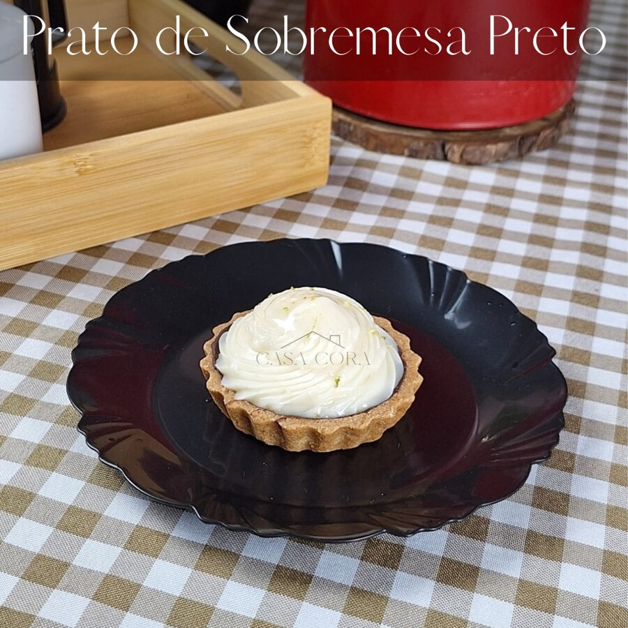 Plastic Petal Dessert Plate Various Colors Kit 10 Units For Dessert Savory Or Sweet Dishes - 黑色 - 查看 1