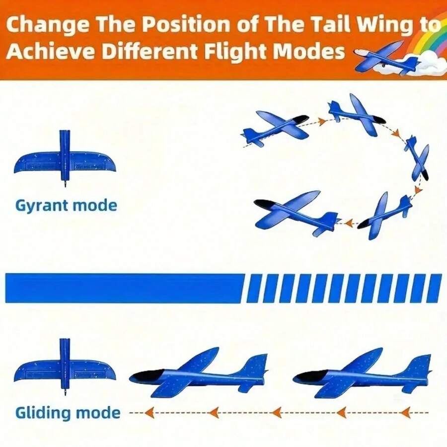 2024 New Foam Airplane Launcher Toy, Catapult Plane Toy, Outdoor