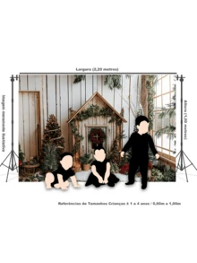 3D Sublimated Fabric Photographic Background Christmas 2.20x1.50 Horizontal - FFF-2277 - View 3