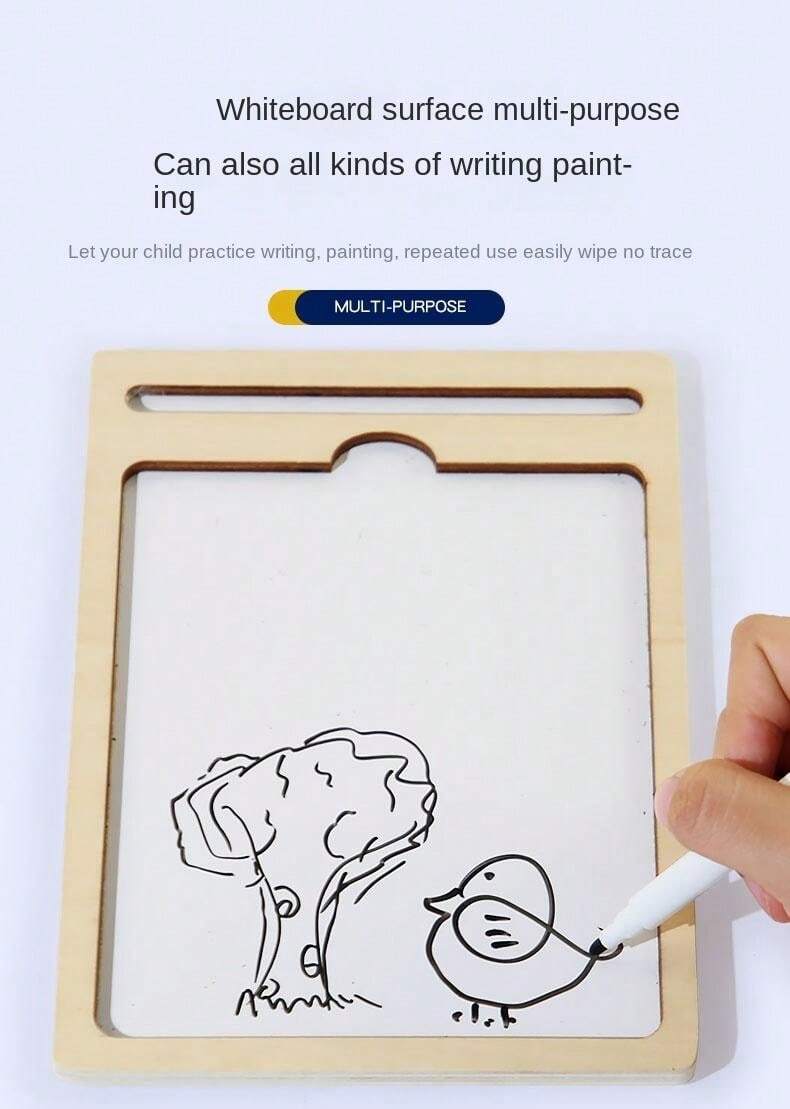 Montessori Wooden Drawing Board, Diary Board, Math Calculation Board