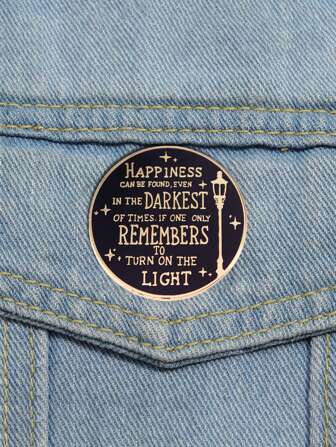 1pc Halloween Letter Street Brooch, Casual Casual Style, Zinc Alloy Material, Perfect For Street Fashion, Daily Wear, And Personalized Gifts Christmas