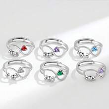 Anillo de cumpleaños de diciembre, símbolo del infinito simple anti-ansiedad rotatorio, de amor eterno, para el Día de San Valentín o compromiso para la novia
