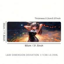 1 miếng lót chuột chơi game Gunny Girl Anime dễ thương và ngọt ngào, miếng lót chuột chơi game lớn, nhiều kích cỡ, bàn phím, thảm cao su chống trượt, phụ kiện bàn làm việc văn phòng, miếng lót bàn phím cho trường học, quà tặng gia đình cho bạn bè và gia đình - nhiều màu - Xem 3