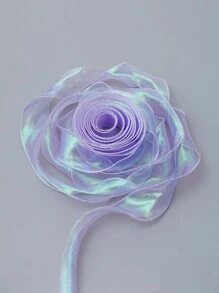 10 Yardas 4CM Cinta de organza iridiscente transparente y ancha para decoración de flores, ramos, guirnaldas, bodas, fiestas de cumpleaños, regalos de Navidad, lazos para el cabello y decoraciones