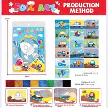 儿童 DIY 魔术艺术贴纸绘画带彩色闪光贴纸，适合男孩和女孩的艺术品玩具 - 多色 - 查看 6