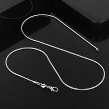1 pieza Cadena de serpiente elegante chapada en oro de plata 925 de 16 a 30 pulgadas, collar de joyería de moda para mujer y hombre, regalo de fiesta de boda