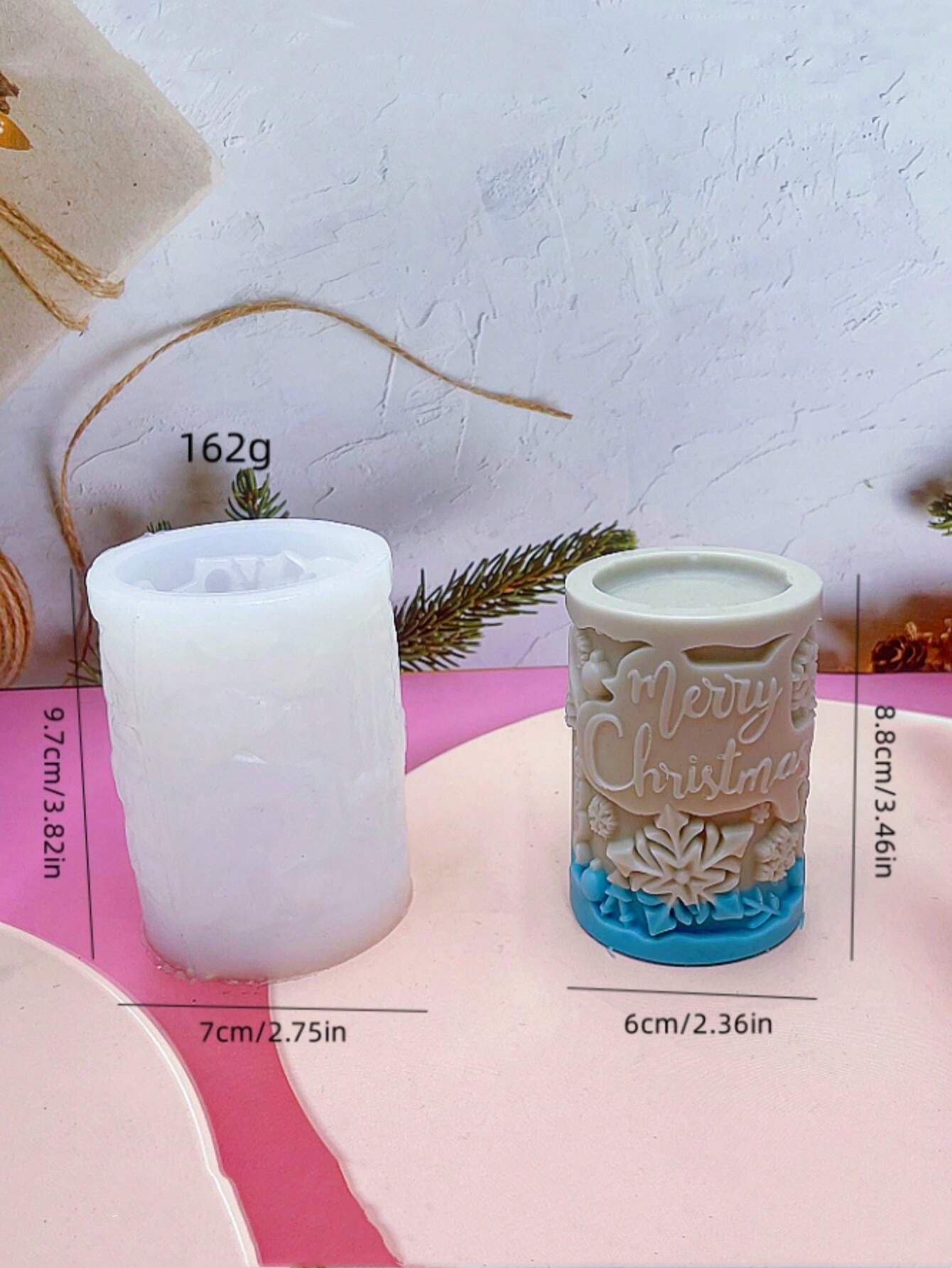 Christmas Holiday Scented Candle Silicone Molds, Pine Tree