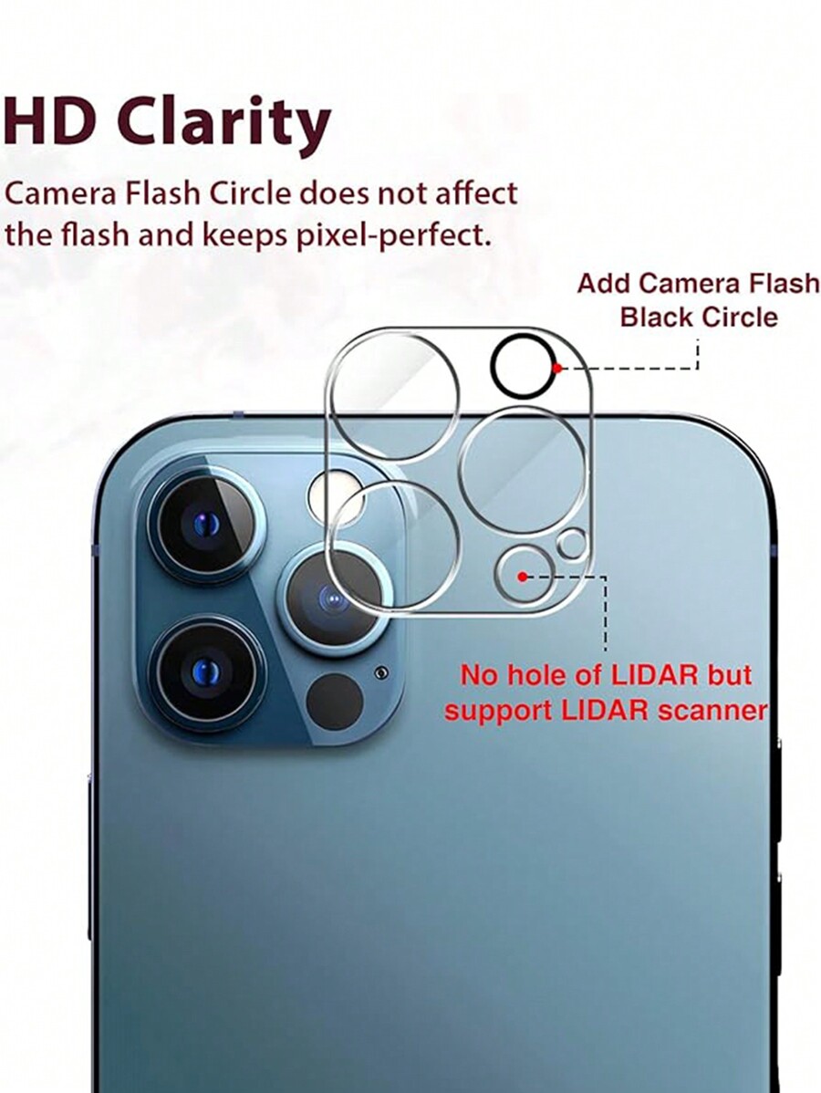 4 Packs Camera Lens Protector Compatible Compatible With Iphone 16 12