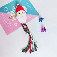 1pc Pet Giáng sinh ông già Noel quà tặng búp bê chó nhai răng làm sạch sang trọng người tuyết búp bê chó - Nhiều màu - Xem 15