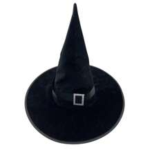 1 peça chapéu de pelúcia de Halloween, chapéu de festa cosplay de mágico unissex, boné pontudo de bruxa preto sólido, camurça falsa de Natal - Multicolorido - Ver 8